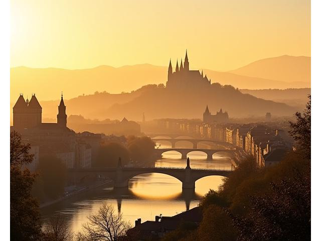 Vue emblématique de Lyon avec la Basilique de Fourvière en arrière-plan et la Saône au premier plan, symbolisant l'ancrage local de la boulangerie.