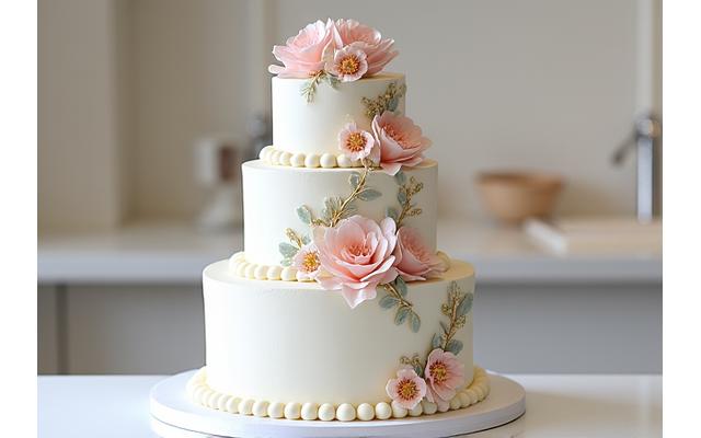 Gâteau de mariage personnalisé et élégant